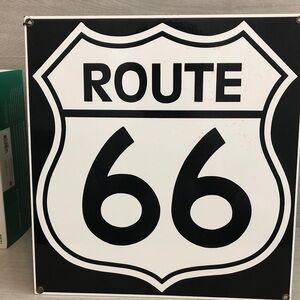 Vintage Route 66 Porcelain Enameled Heavy Metal Sign (not tin)12" x 11-1/4"